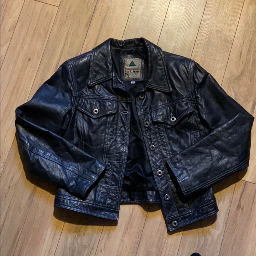 vintage leather Aldo medium jacket